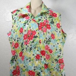 VTG Kmart Floral Sleeveless Blouse- Hippie, Summer